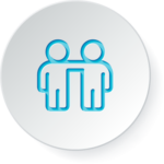 Teamwork Icon Gray Sky Icon: team working