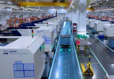 Trimas packaging's china factory automated guided vehicles (agvs) in packaging manufacturing